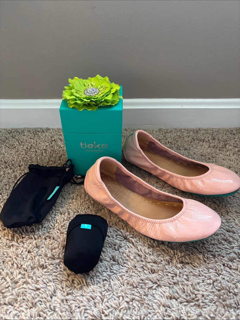Tieks Cotton Candy patent leather